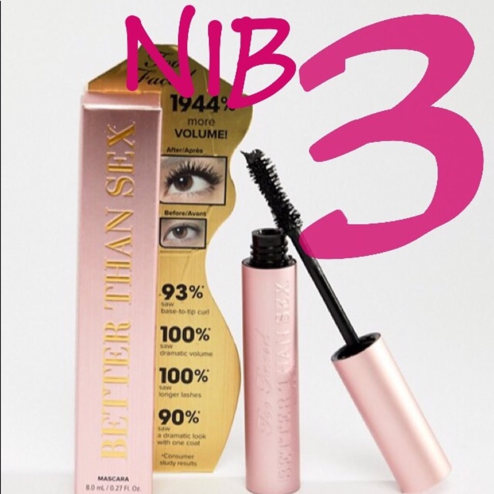 (3) NEW TOO FACED Better Than Sex Mascara